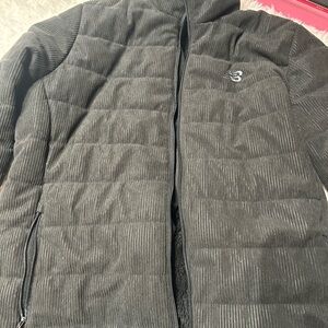 Black Quilted Hooded Jacket
